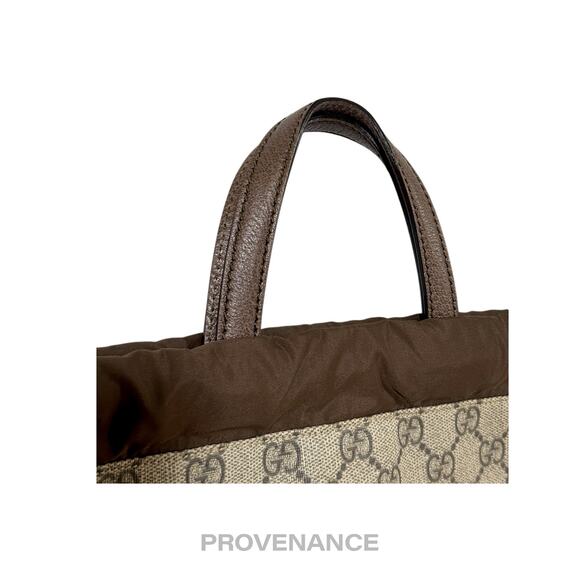 🔴 Gucci Neo Vintage Drawstring Tote Backpack - GG Canvas - Picture 6 of 12